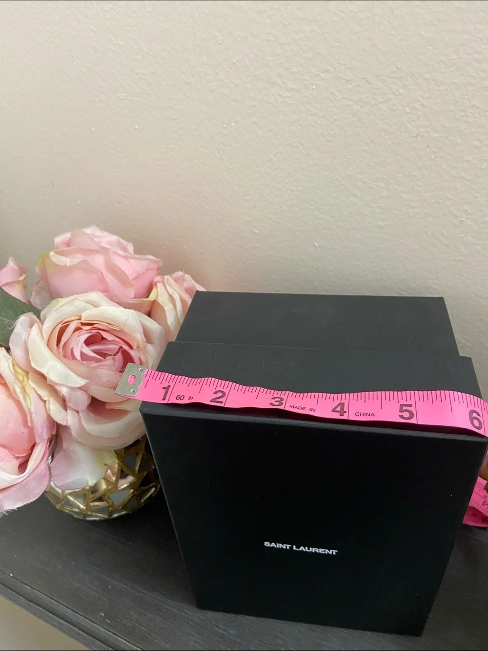 Saint Laurent Black and Pink Home Accent Box